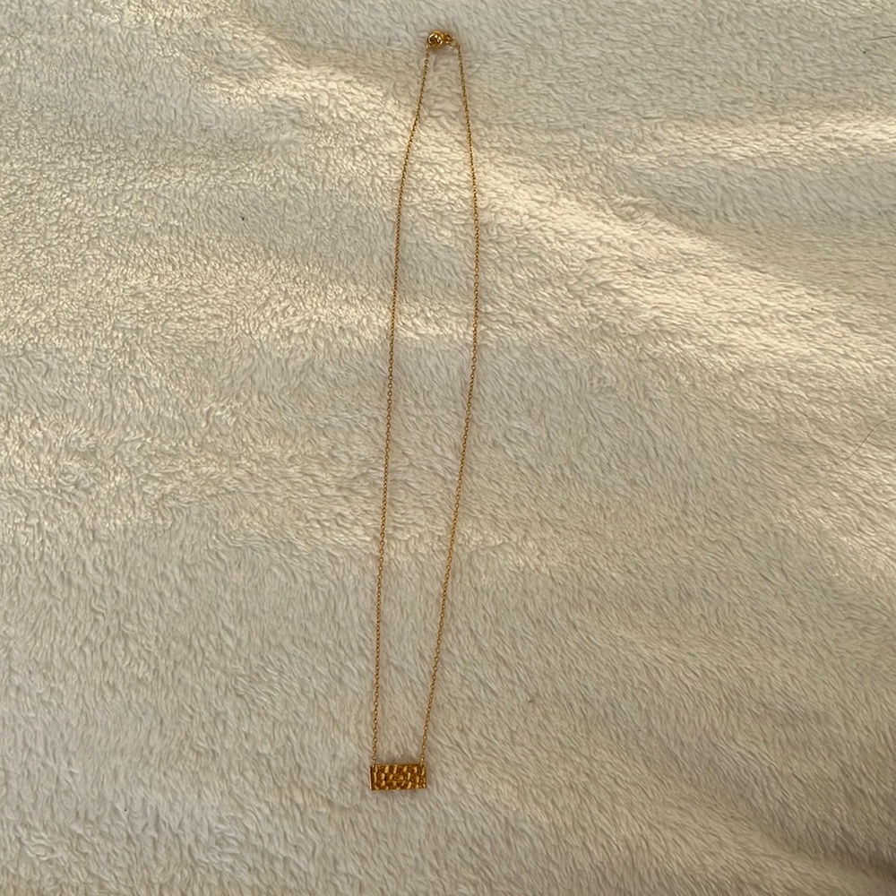 Gorjana Hammered Plate Necklace